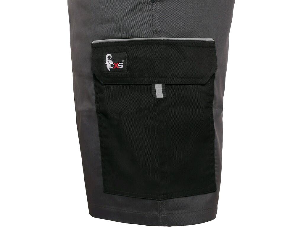 Kraťasy CXS PHOENIX ZEFYROS, pánske, sivo-čierne, vel.50